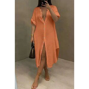 Flamingo Dress Womens Large Made for Curves Tunic Shirt Dress Fall Fashion Boho
